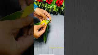 Making of mango leaves thoranam  mamidakulu thoranam  festival decoration ideas decorationideas [upl. by Qahsi]