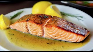 Perfect Pan Seared Salmon WithLemon Butter Sauce In 10 Minutes Easy Salmon Recipe [upl. by Htilil147]