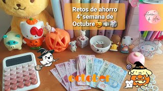 Retos de ahorro 4°semana de Octubre y Cierra la caja 🎲💵🎃💰🍁retosdeahorro ahorraahora [upl. by Krik]