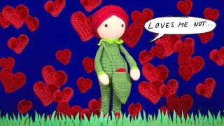 Amigurumi Valentine Rose Roxy  Zabbez flower doll [upl. by Ennavoj]