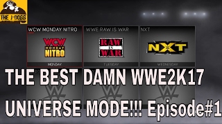 WWE 2K17 THE BEST DAMN Universe mode Episode 1 Draft results rosters championships and shows [upl. by Arny]