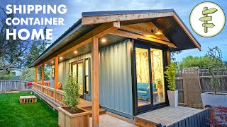 40ft Shipping Container Converted into Amazing Tiny House  Full Tour [upl. by Ahsiekat]