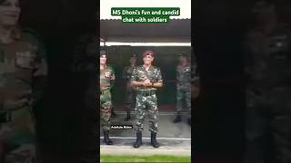 MS Dhonis Fun and candid chat with soldiers Mustwatch moment shorts ✅ youtube [upl. by Nwahsiek216]