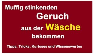 Wenn die Wäsche nach dem Waschen muffig riecht Natron gegen muffigen riechende stinkenden Geruch [upl. by Rex]