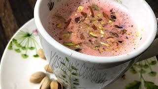 Kashmiri Chai  how to make pink tea with english subtitles [upl. by Malti]