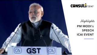 Highlights of PM Narendra Modis Speech on CA Day at ICAI Event  1st July 2017 [upl. by Bartolome176]