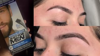 Eyebrow Tinting With Just For Men Dye  Kayla Martinez [upl. by Alfonse7]