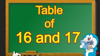 Table of 16 and 17  Table of 16  Table of 17  16 and 17 table  16 aur 17 ka table  16 17 Pahada [upl. by Fidelia]