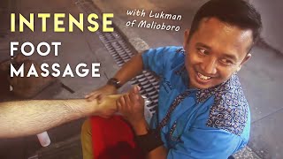 1 AM Intense Foot Reflexology Massage by Lukman on Malioboro Street Yogyakarta [upl. by Squier807]