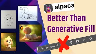 Alpaca Alternative To Photoshops Generative Fill  Free AI tool for Photoshop [upl. by Hanselka]