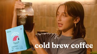 how to make cold brew coffee with emma chamberlain [upl. by Natsyrt]