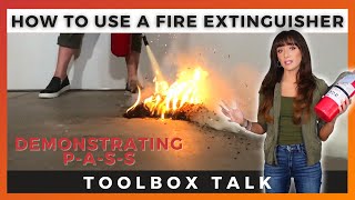 How to Use a Fire Extinguisher Using the PASS Method  By Ally Safety [upl. by Macfarlane]