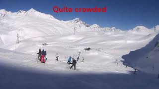 Skiing from Le Fort in La Rosiere to Bellecombe drag lift [upl. by Madid84]