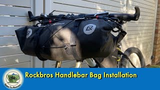 Rockbros handlebar bag installation setup [upl. by Yaron]