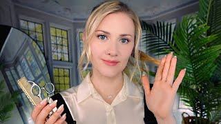 ✂️ Sleepinducing Haircut and Curling 💇🏼‍♀️ ASMR  Soft Spoken into Whisper [upl. by Lorolla]