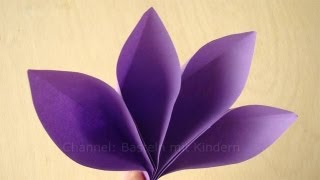 Papier falten Origami Blume falten  Basteln Ideen  Geschenkideen  DIY  Blüte basteln mit Papier [upl. by Waldron]