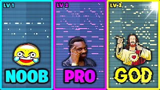 3 Levels Of Melodies  NOOB vs PRO vs GOD [upl. by Essirehc]