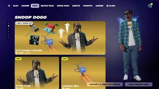 Gameplay Skin Snoop Dogg Fortnite Présentation Cosmétique et Emote Pack Remix Chapitre 2 [upl. by Deland]