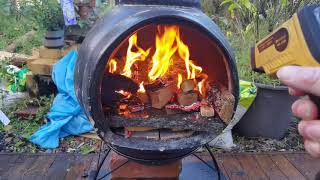 Pizza in a Chiminea on a granite slab [upl. by Roberts]