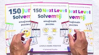 Solvemoji Puzzle Book  Levels Hard Expert Master  150 puzzles [upl. by Eikcaj]