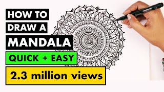 how to draw MANDALA ART for beginners  Vijayta Sharma [upl. by Harwilll]