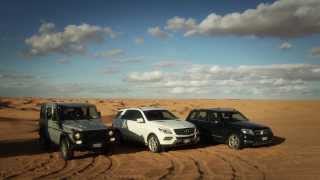 MercedesBenz Desert Test Drive  G Class GLK ML Class [upl. by Ahsiele]