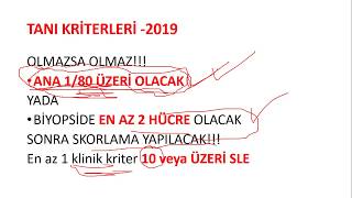 SLE YENİ TANI KRİTERLERİ 2019 [upl. by Ayidah]