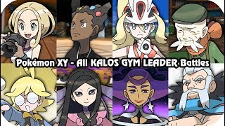 Pokémon XY  All Kalos Gym Leader Battles [upl. by Klement]