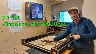 DIY CNC Fräse  Einspannen der Werkstücke [upl. by Enedan298]