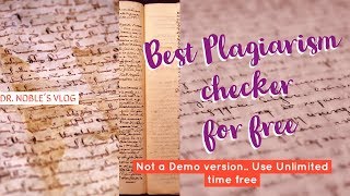 Free Plagiarism Checker No Word limits  Free Plagiarism Checker with report in MS Word [upl. by Niar]