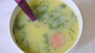 Caldo Verde  Traditional Portuguese Kale Soup [upl. by Tiduj704]