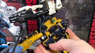 Transformers Power Core Combiners Huffer and Caliburst Skyburst And HFTD Backfire [upl. by Ewart]