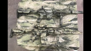 ATACS IX Camo rifle painting tutorial [upl. by Rebna]