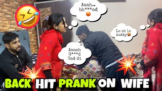 Back Hit Prank On Wife Backfired🔥 Irritating prank on wife  mere toh L lag gaye  MrandMrsgautam [upl. by Sregor]