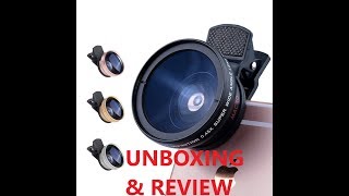 Unboxing Universal 045 X Super Wide Angle  Macro Lens Mobile Phone Lens 37mm 045x 49UV [upl. by Aita]