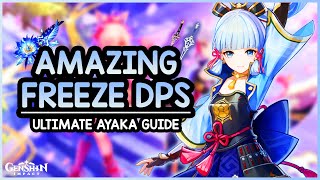 BEST FREEZE DPS • Ayaka BuildGuide  Artifacts Weapons Teammates Showcase  Genshin Impact [upl. by Leryt]