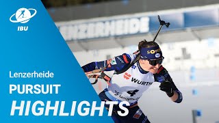 World Cup 2324 Lenzerheide Women Pursuit Highlights [upl. by Tuinenga70]