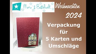 9 Wochen bis Weihnachten 2024  Kartenverpackung für 5 Karten mit Umschlägen [upl. by Lou402]