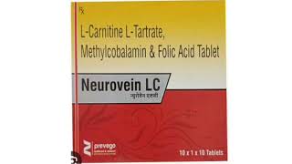 Neurovein LC Tablets LCarnitine LTartrate Methylcobalamin amp Folic Acid Tablet [upl. by Annauqal225]