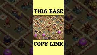 th16 war base link  best th16 base for legend league  best th16 war base with link 2024  COC [upl. by Aryaz]