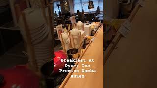 Breakfast at Dormy Inn Premium Namba Hotel food breakfast osaka japan [upl. by Isdnil]