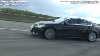 HD Jaguar XFR vs BMW M5 M5BOARDcom [upl. by Kopans914]