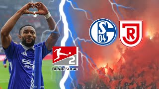 SCHALKE VS REGENSBURG HIGHLIGHTS  BEFREIUNGSSCHLAG BEI S04 GEGEN JAHN  BUNDESLIGA STADIONVLOG ⚽️🔥 [upl. by Illak]