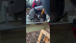 How to cut Newel Post Notches carpentry carpenter post youtubeshorts [upl. by Ennairb]