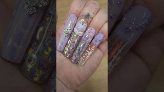 Holographic winter nails nails nailart trending shortsviral purplenails pinknails shorts fyp [upl. by Fleece]