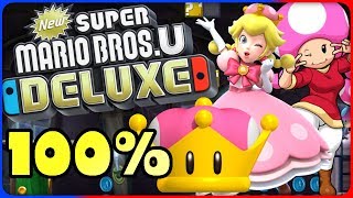 New Super Mario Bros U Deluxe 🌰 4G Swaying Ghost House  Secret Exit 🌰 100 All Star Coins [upl. by Nylrac]