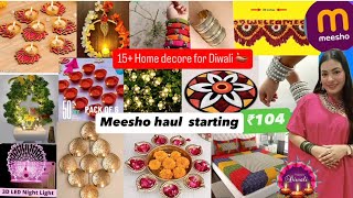 MEESHO UNEXPECTED✨🧿Diwali home Decor haul  15 Home decor from meesho festive homedecor meesho [upl. by Eidoow298]