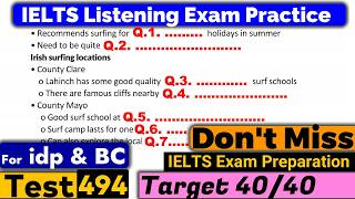 IELTS Listening Practice Test 2024 with Answers Real Exam  494 [upl. by Annai]