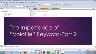 The Importance of Volatile KeywordPart 2 [upl. by Nalehp]