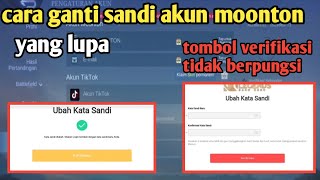 cara ganti sandi akun moonton yang lupa 2024 [upl. by Zzabahs]